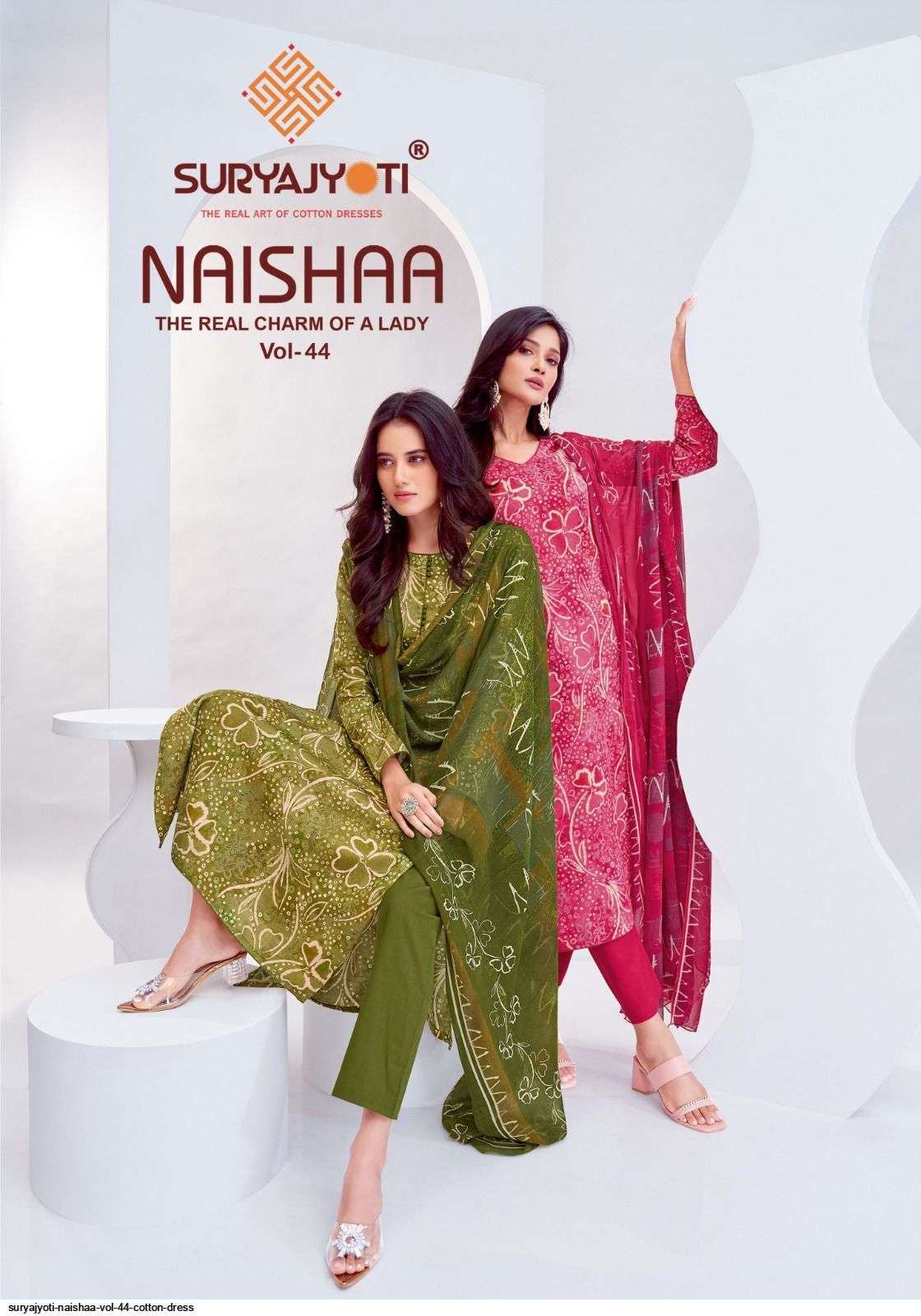 SURYAJYOTI NAISHAA VOL 44 JAAM SATIN DRESS MATERIAL