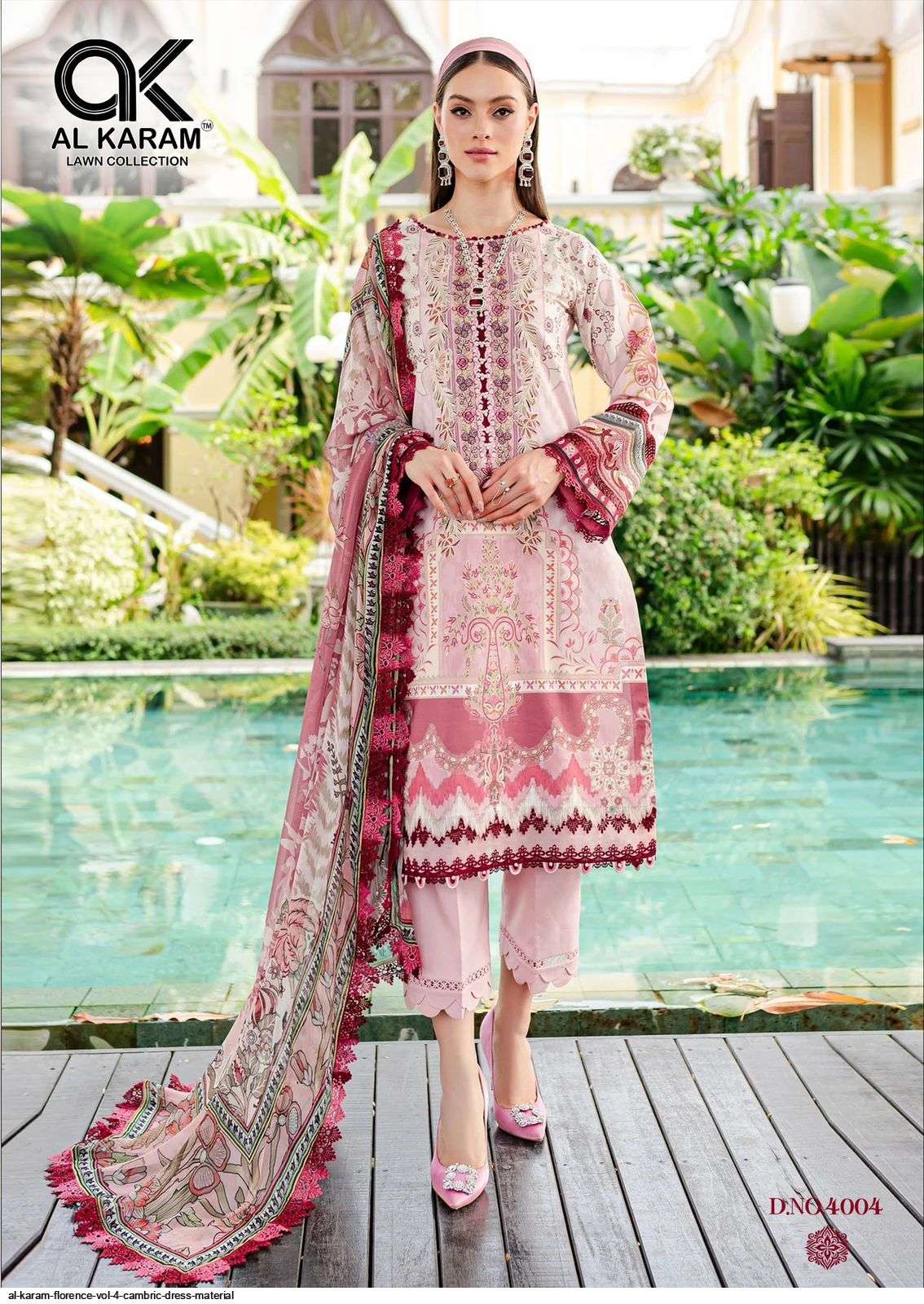 AL KARAM FLORENCE VOL 4 CAMBRIC DRESS MATERIAL