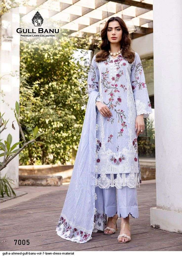 GULL A AHMED GULL BANU VOL 7 LAWN DRESS MATERIAL