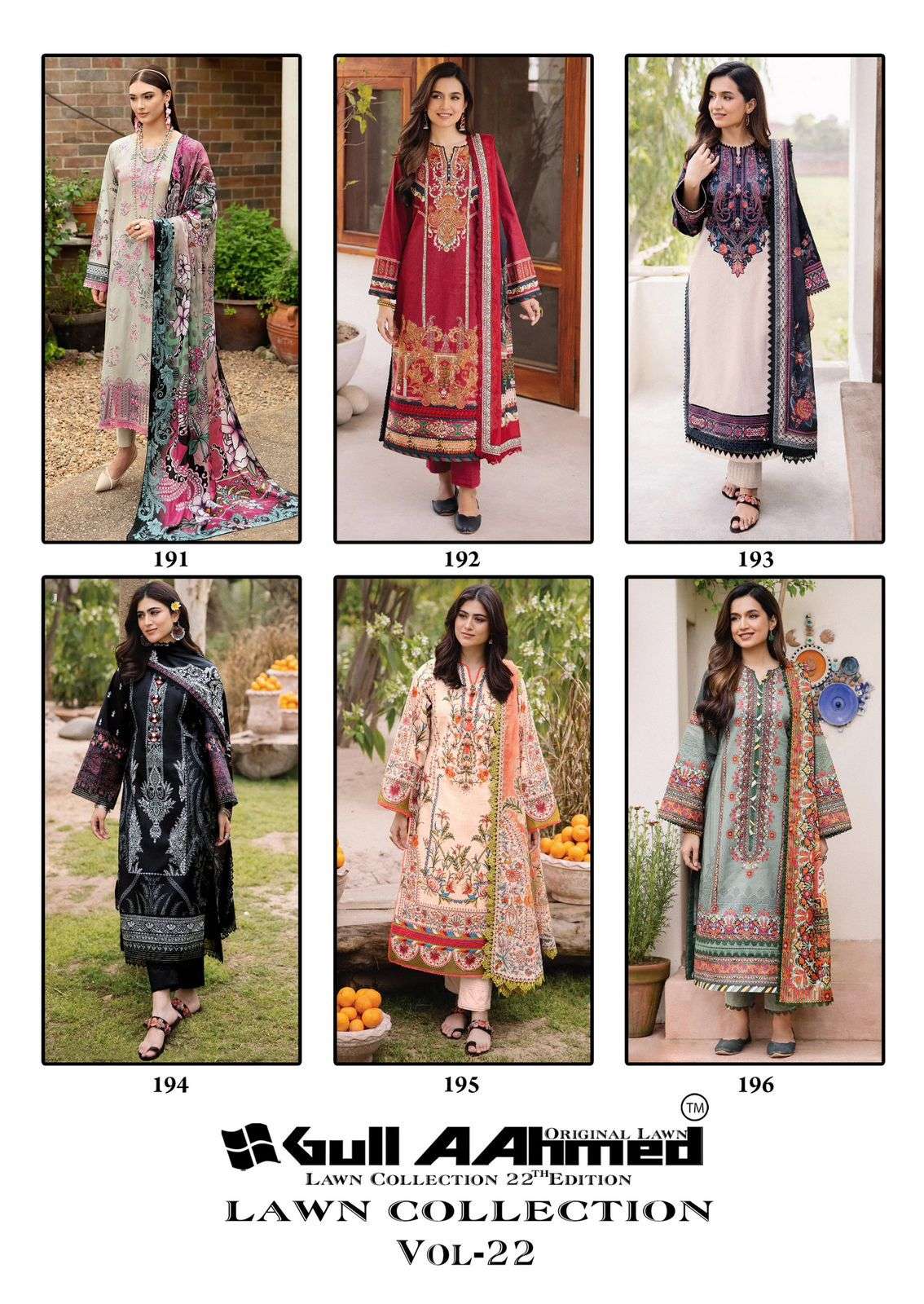 Gull A Ahmed Lawn Vol 22 Lawn Cotton Dress Material