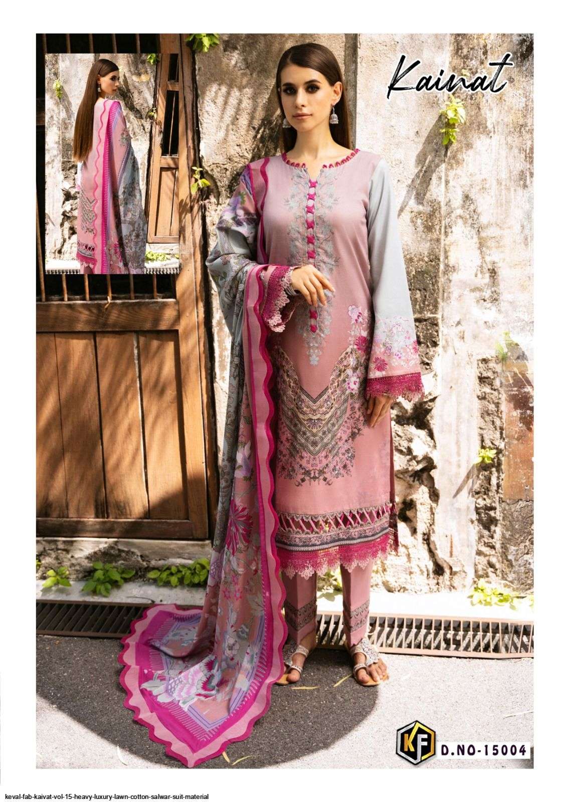 Keval Kainat Vol 15 Heavy Luxury Lawn Collection Dress Material