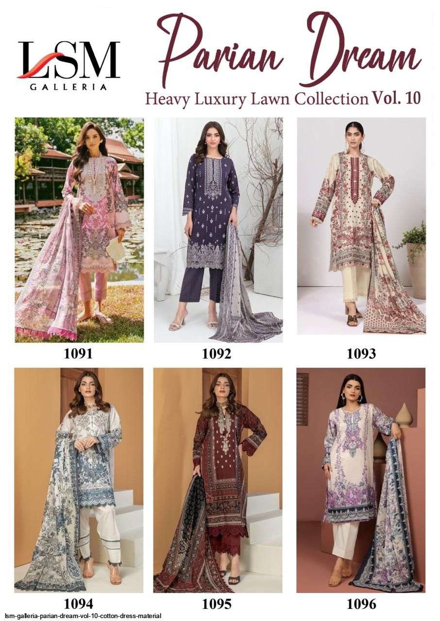 Lsm Parian Dream Vol 10 Heavy Luxury Lawn Collection