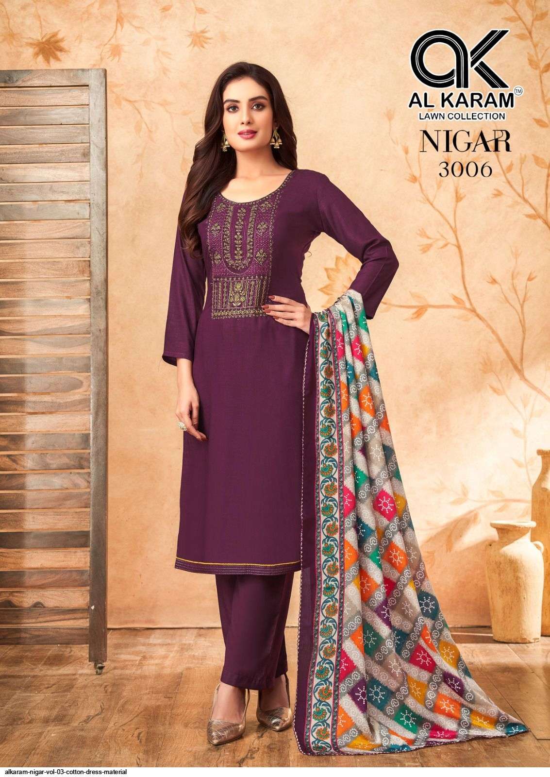 Al Karam Nigar Vol 3 Designer Rayon Dress Material