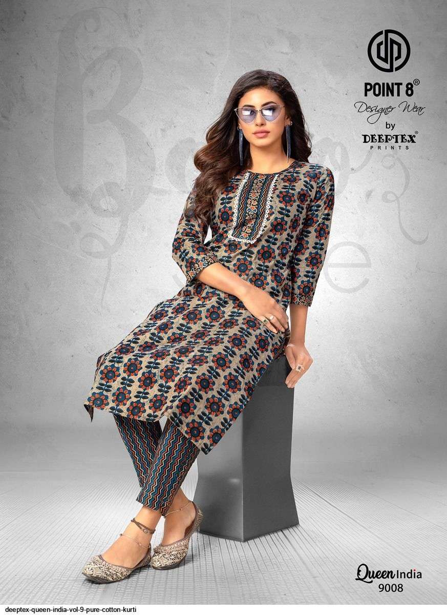 DEEPTEX QUEEN INDIA VOL 9 PURE COTTON KURTI