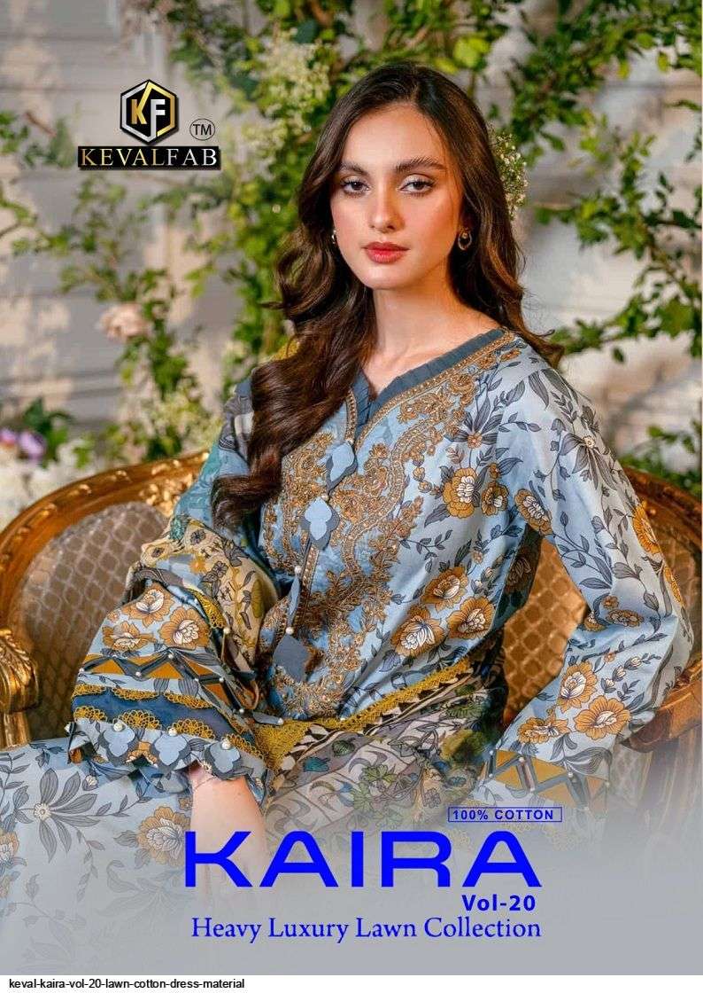 KEVAL KAIRA VOL 20 LAWN COTTON DRESS MATERIAL