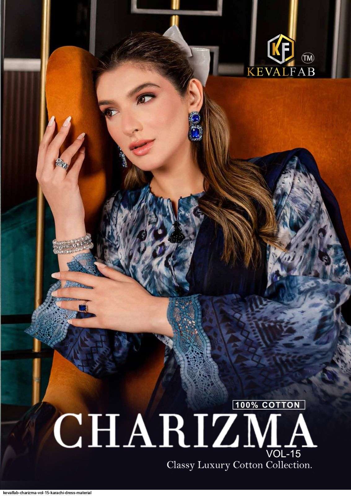 KEVALFAB CHARIZMA VOL 15 KARACHI DRESS MATERIAL