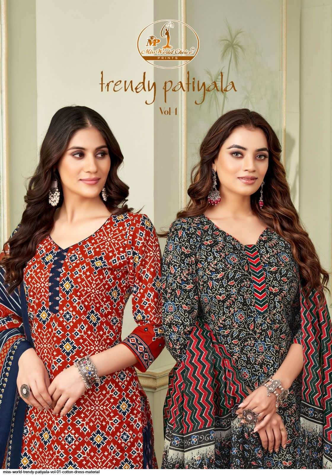 Miss World Trendy Patiyala Vol 1 cotton Dress Material