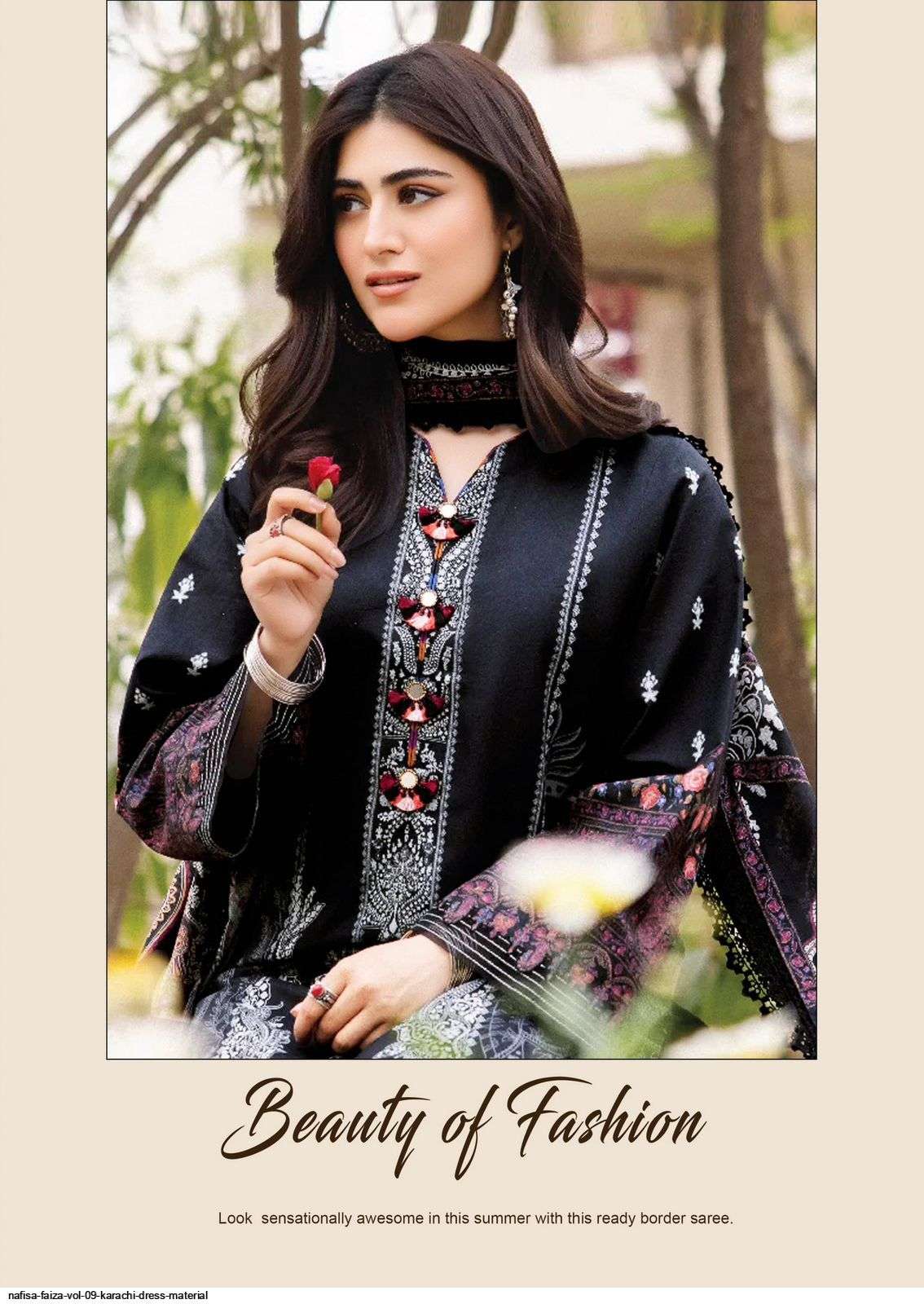 Nafisa Cotton Faiza Karachi Queen Vol-9 Cotton Dress Material Wholesale