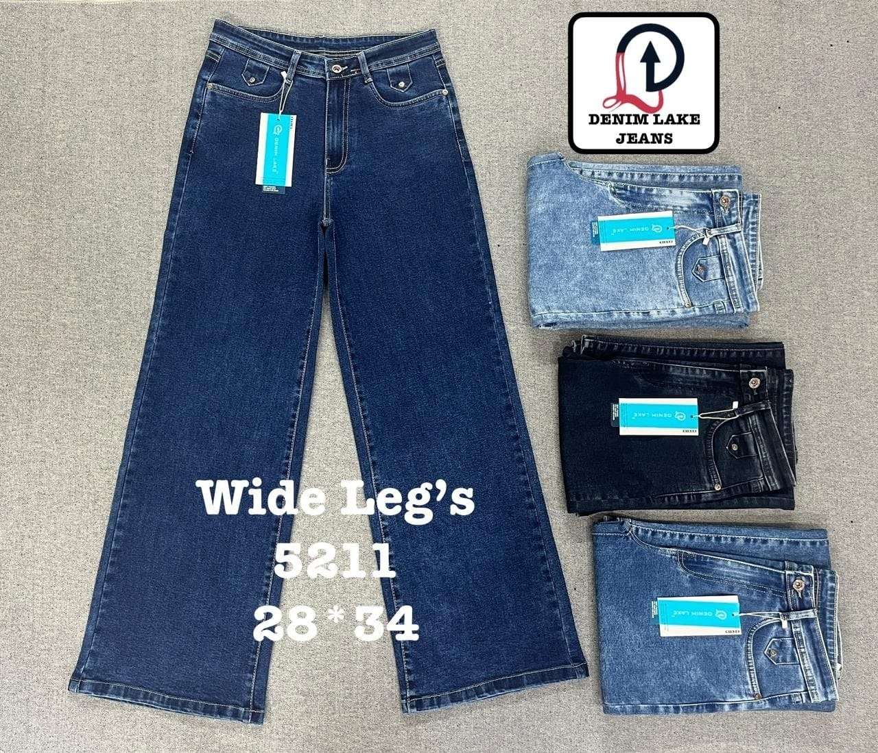 Buy Denim Lake D.no.5211 Wide Leg Jeans Manufacturer from Mumbai