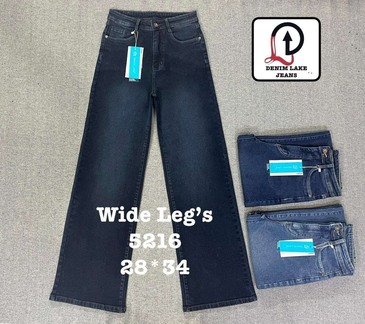 Buy Denim Lake D.no.5216 Wide Leg Jeans at Wholesale online in India