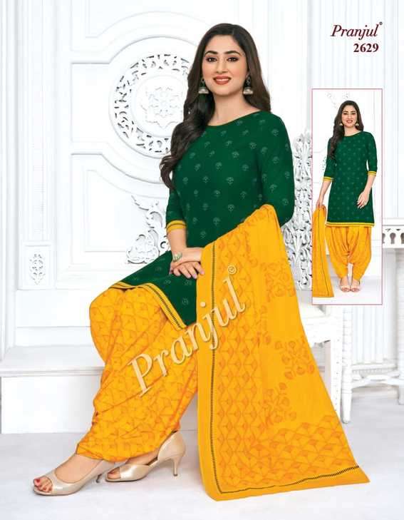 pranjul priyanshi vol 27 cotton readymade patiyala dress suit best rate